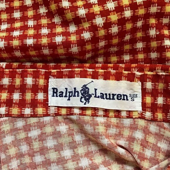 Ralph Lauren Womens Small Popover Polo Top Red White Dot Pattern Short Sleeves - Picture 10 of 11